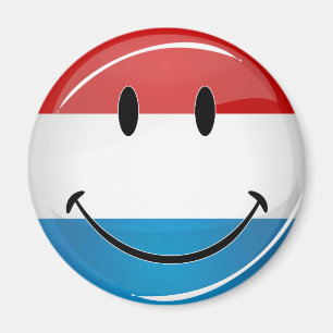 Smiling Luxembourg Flag Magnet