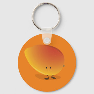 Smiling Mango Character Key Ring