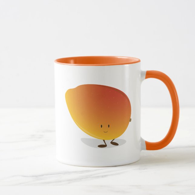 Smiling Mango Character Mug (Right)