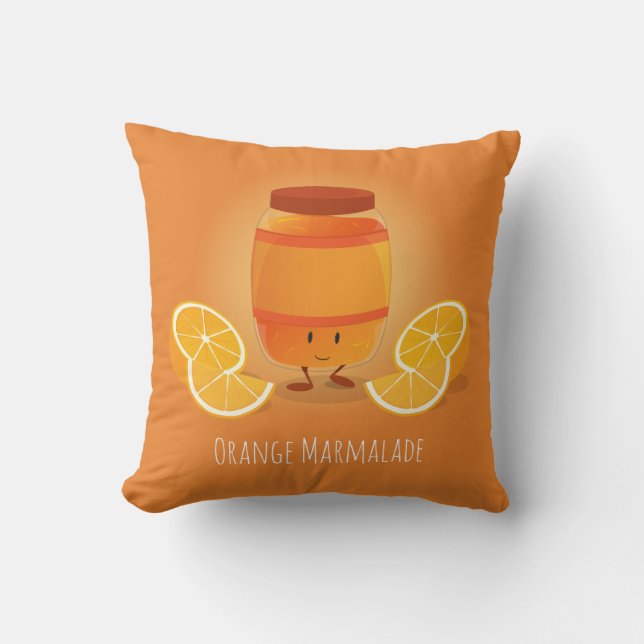 Smiling Marmalade Jam | Throw Pillow (Front)
