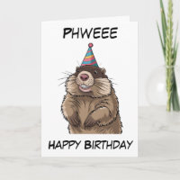 smiling marmot personalised birthday