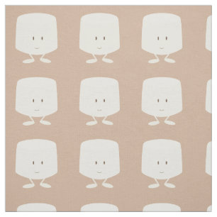 Smiling marshmallow fabric