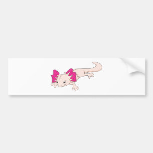 Smiling Mexican Axolotl Bumper Sticker