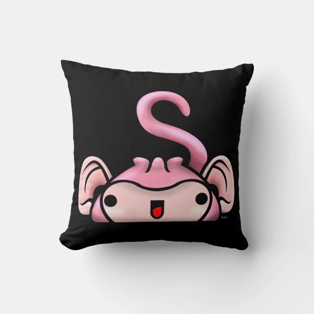 Smiling Monkey - 16x16 Throw Pillow (Front)