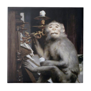 Smiling Monkey Ceramic Tile
