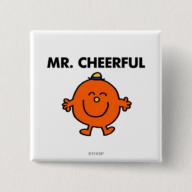 Smiling Mr. Cheerful 15 Cm Square Badge (Front)