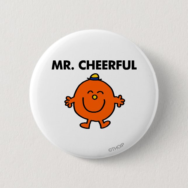 Smiling Mr. Cheerful 6 Cm Round Badge (Front)