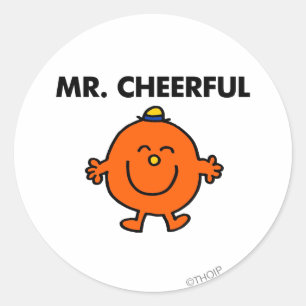Smiling Mr. Cheerful Classic Round Sticker