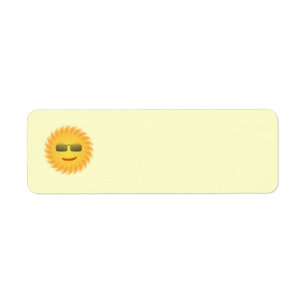 Smiling Mr. Sun Return Address Avery Label