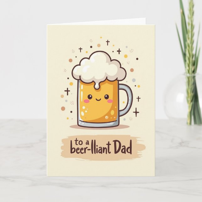 Smiling Mug Fathers Day Card (Front)