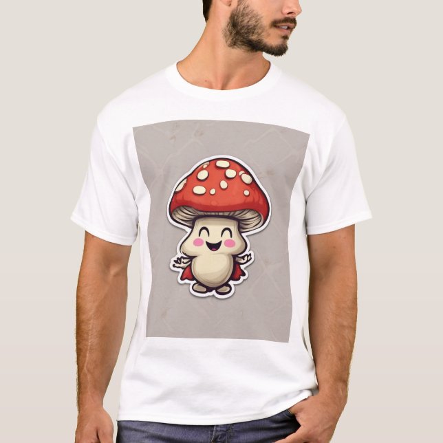 Smiling Mushroom  T-Shirt (Front)