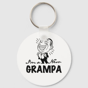 Smiling New Grampa T-shirts and Gifts Key Ring
