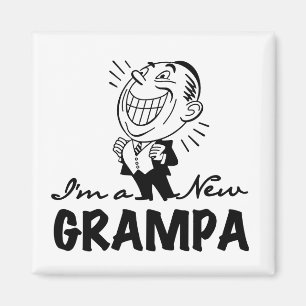 Smiling New Grampa T-shirts and Gifts Magnet