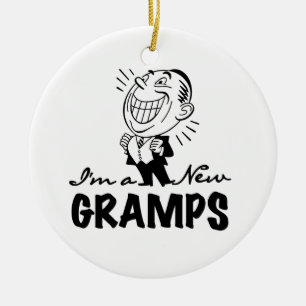 Smiling New Gramps T-shirts and Gifts Ceramic Ornament