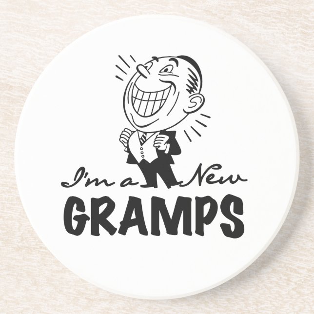 Smiling New Gramps T-shirts and Gifts Coaster (Front)