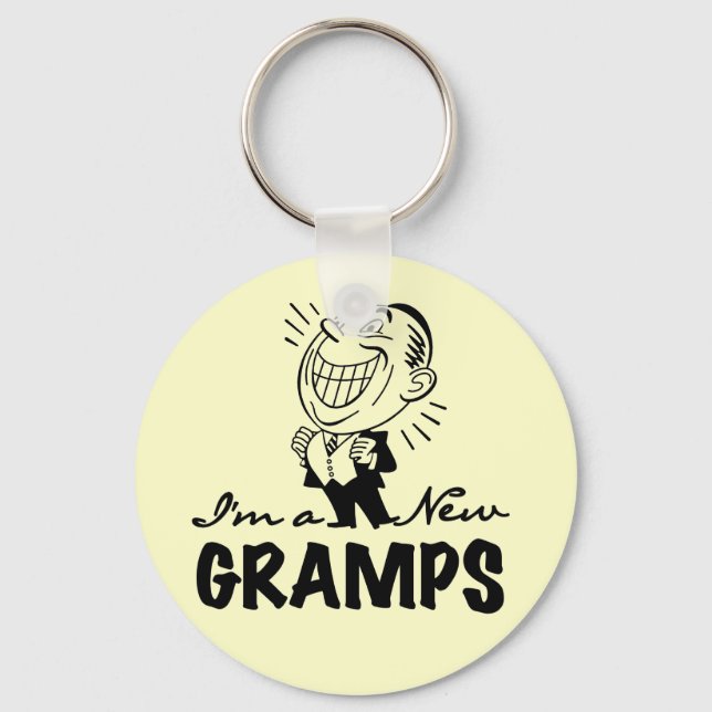 Smiling New Gramps T-shirts and Gifts Key Ring (Front)