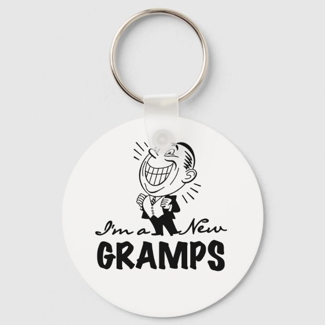 Smiling New Gramps T-shirts and Gifts Key Ring (Front)
