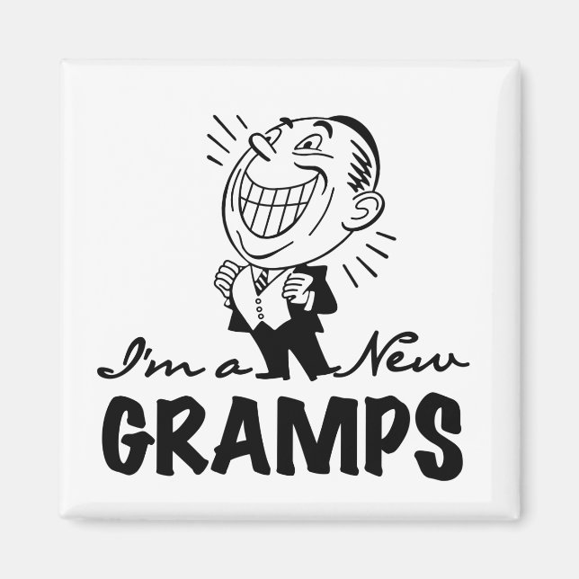 Smiling New Gramps T-shirts and Gifts Magnet (Front)