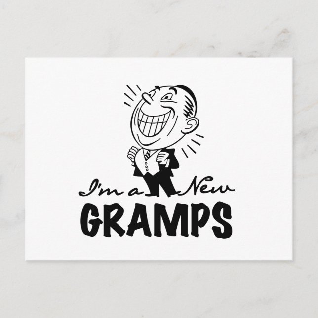 Smiling New Gramps T-shirts and Gifts Postcard (Front)