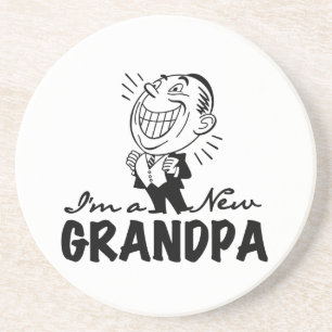Smiling New Grandpa T-shirts and Gifts Coaster