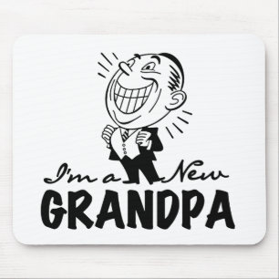 Smiling New Grandpa T-shirts and Gifts Mouse Pad