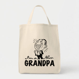 Smiling New Grandpa T-shirts and Gifts Tote Bag