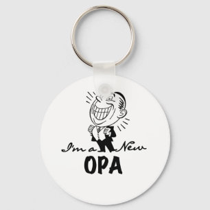 Smiling New Opa T-shirts and Gifts Key Ring
