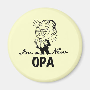 Smiling New Opa T-shirts and Gifts Magnet