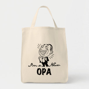 Smiling New Opa T-shirts and Gifts Tote Bag