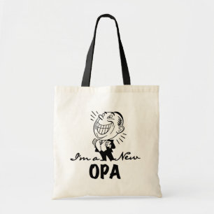 Smiling New Opa T-shirts and Gifts Tote Bag