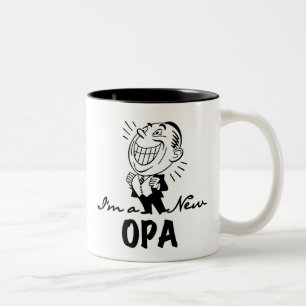 Smiling New Opa T-shirts and Gifts Two-Tone Coffee Mug