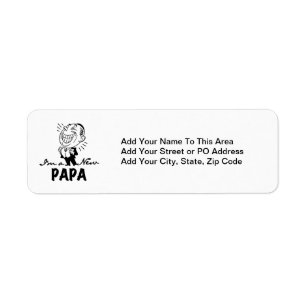 Smiling New Papa T-shirts and Gifts Return Address Label