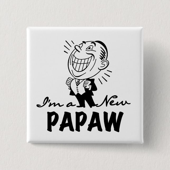 Smiling New Papaw Tshirts and Gifts 15 Cm Square Badge (Front)