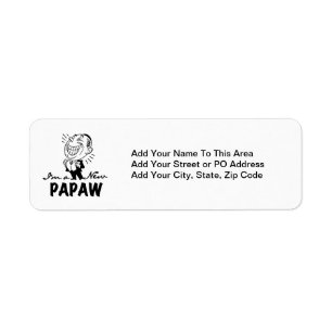 Smiling New Papaw Tshirts and Gifts Return Address Label