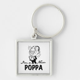 Smiling New Poppa T-shirts and Gifts Key Ring