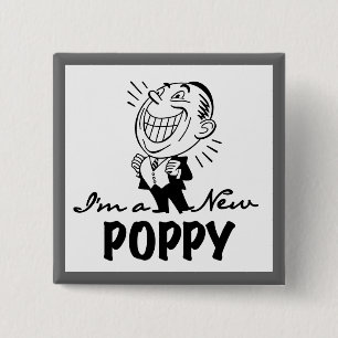 Smiling New Poppy T-shirts and Gifts 15 Cm Square Badge