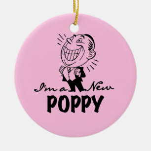 Smiling New Poppy T-shirts and Gifts Ceramic Ornament