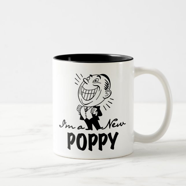 Smiling New Poppy T-shirts and Gifts Two-Tone Coffee Mug (Right)