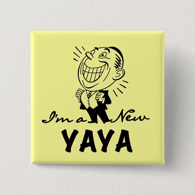 Smiling New Yaya Tshirts and Gifts 15 Cm Square Badge (Front)