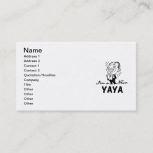 Smiling New Yaya Tshirts and Gifts Business Card