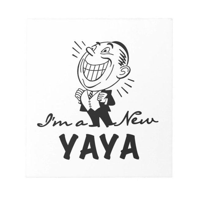 Smiling New Yaya Tshirts and Gifts Notepad (Front)