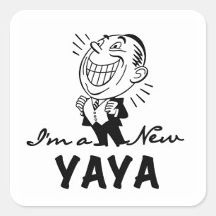 Smiling New Yaya Tshirts and Gifts Square Sticker