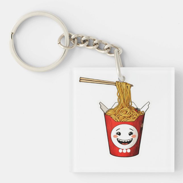 Smiling noodles key ring (Front)