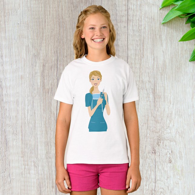 Smiling Nurse with Syringe  T-Shirt (Creator Uploaded)