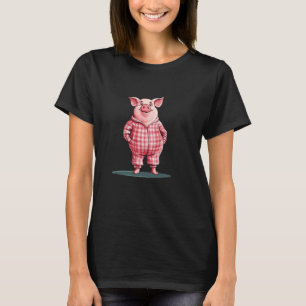 Smiling Pajama Pig Costume for Pork and Sleepwear  T-Shirt