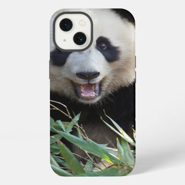 Smiling Panda Portrait iPhone Case (Back)