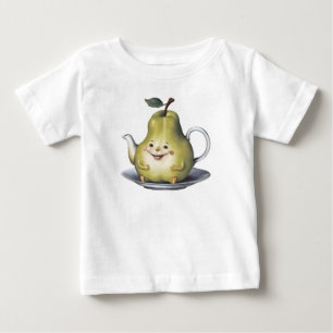 Smiling Pear Teapot Baby T-Shirt