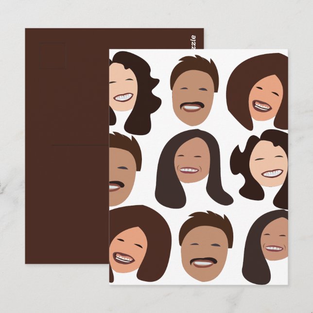 Smiling People Happy Face Postcard (Front/Back)