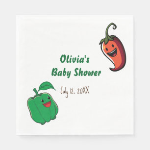Smiling Peppers Baby Shower Napkin
