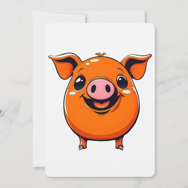 Smiling Pig Art Card (Front)